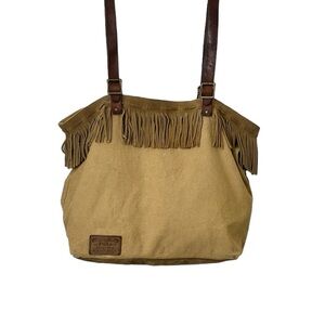 Rare Ralph Lauren Denim & Supply Co tote bag Ralph Lauren W/Leather Patch Added.